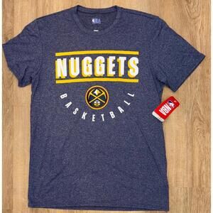 Nwt Mens Denver Nuggets Nba Apparel Tee - Medium - Heathered Blue 1